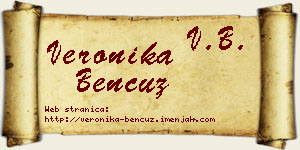 Veronika Bencuz vizit kartica